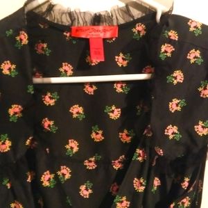 Betsey Johnson Intimates Sz Large Floral Top